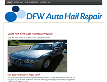 Tablet Screenshot of dfwautohailrepair.com